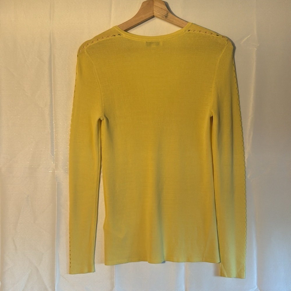 Equipment Myrian Sweater Yellow V Neck - Picture 5 of 8